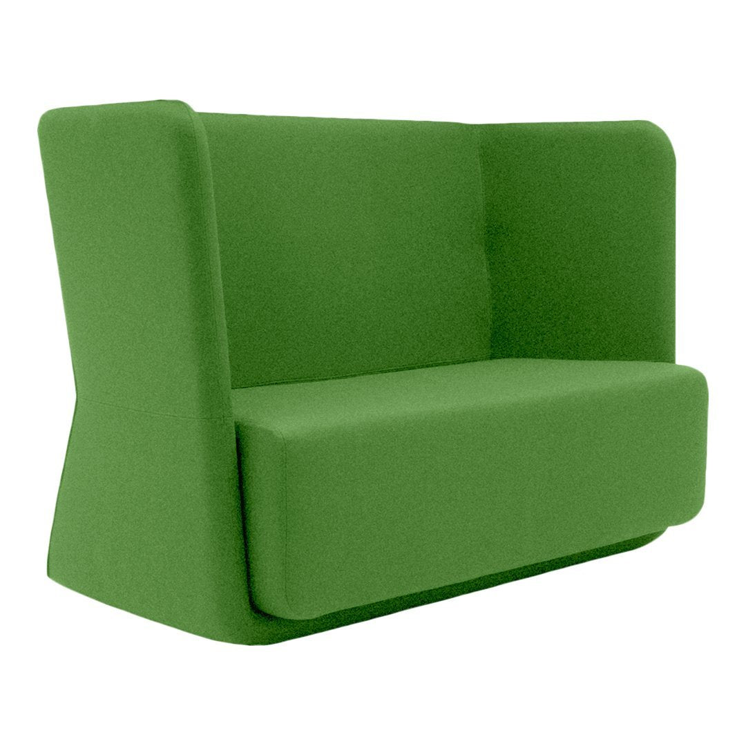 Demacker Basket Sofa - Low Profile Modern Woven Rattan Sofa with Soft Cushions for Living Room, Patio, or Outdoor Lounge