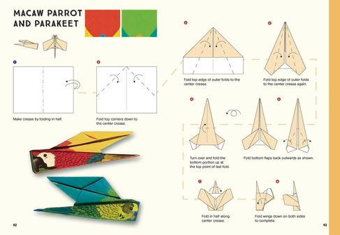 Foldable Flying Butterflies, Birds & Animals - DIY Paper Flying Toys for Kids Outdoor Play & STEM Learning Activities