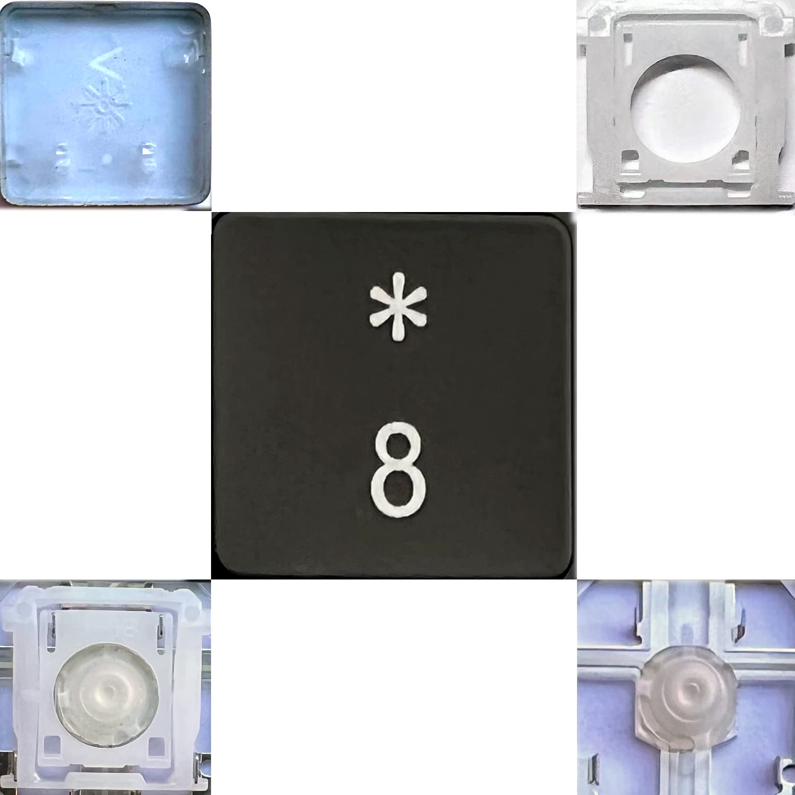 Dolphin.dyl Replacement Keyboard Key for MacBook Pro Retina A1425 A1502 A1398 A1466 - New Version (8 Keys) - Perfect for Typing, Coding & Office Work