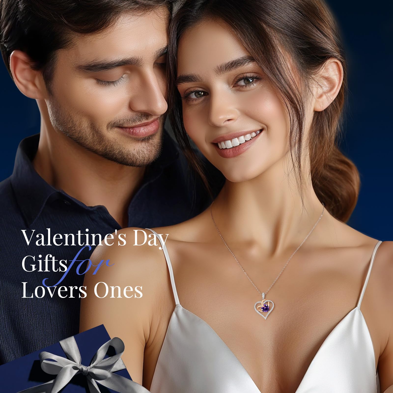 Romantic 2 Carat Moissanite Heart Necklace for Women - 925 Sterling Silver Fine Jewelry - Perfect Birthday, Anniversary & Christmas Gift for Wife, Mom, Girlfriend - Elegant Jewelry for Date Night, Wedding & Special Occasions