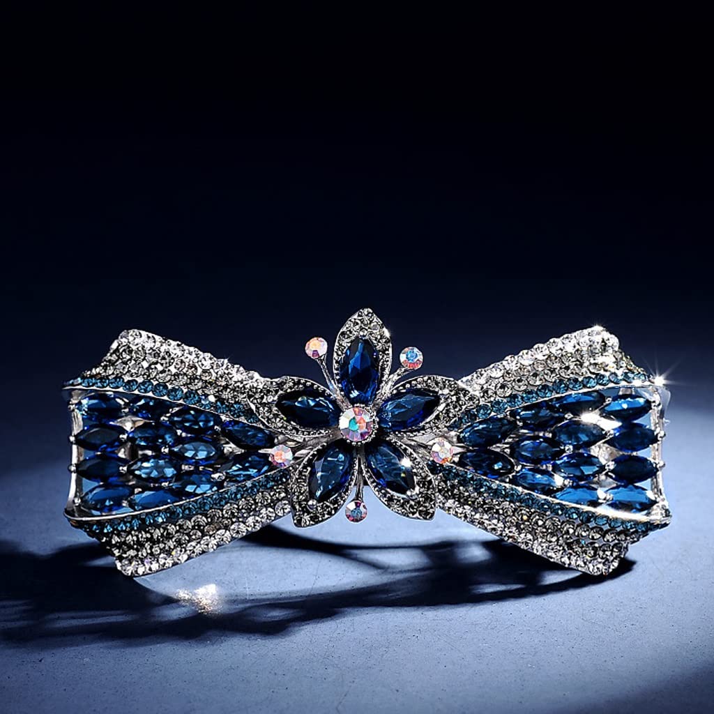 Butterfly Crystal Hair Clips for Women - Rhinestone Flower Hairpins & Barrettes - Elegant Hair Accessories for Parties, Weddings & Daily Wear (One Size, Color A)