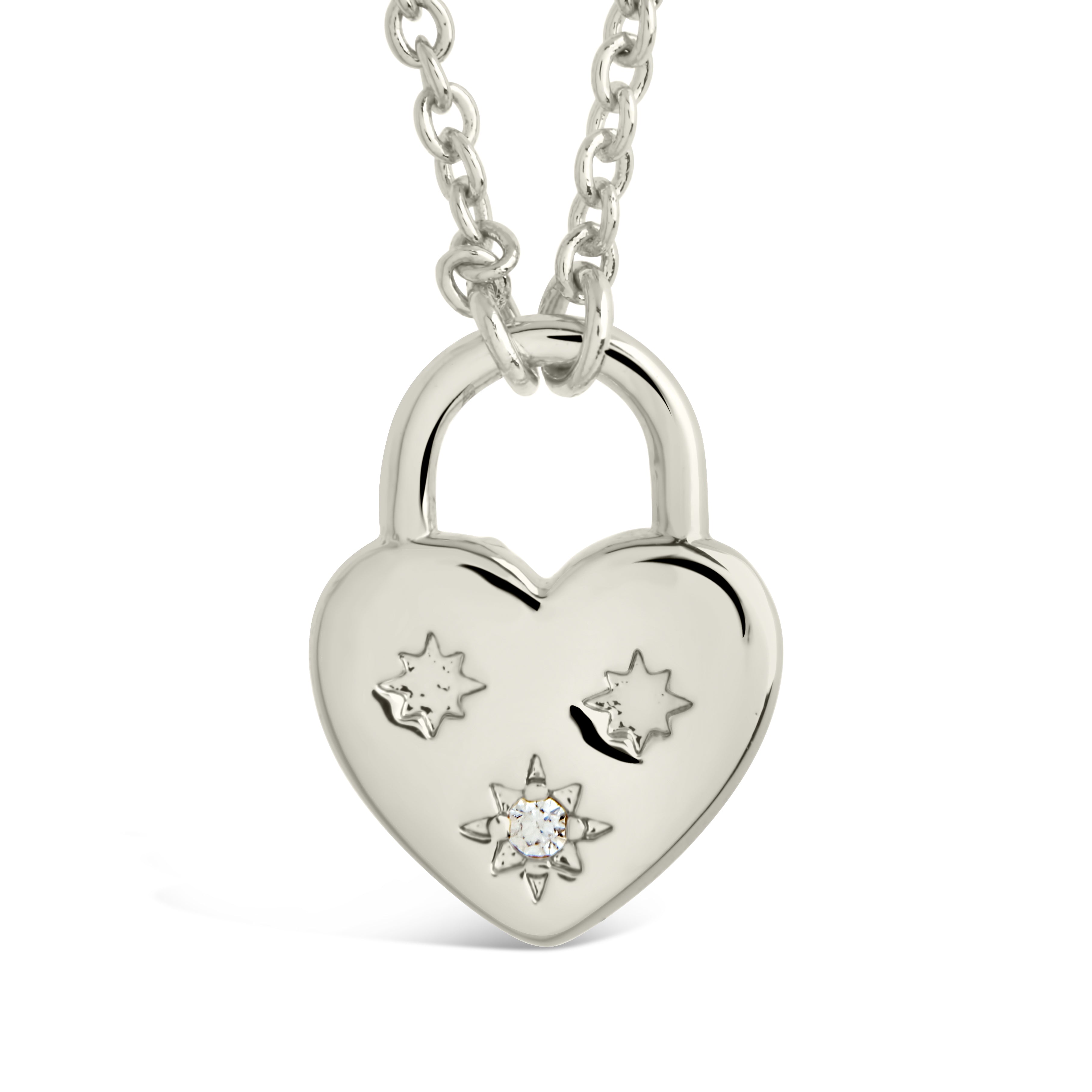 Josephine CZ Heart Locket Pendant Necklace - Elegant Cubic Zirconia Jewelry for Women, Gift for Her, Valentine's Day, Anniversary & Special Occasions