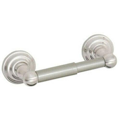 Satin Nickel Toilet Paper Holder - Modern Bathroom Tissue Roll Stand with Wall Mount, Space-Saving Toilet Paper Storage Organizer for Home, Office, and RV Use