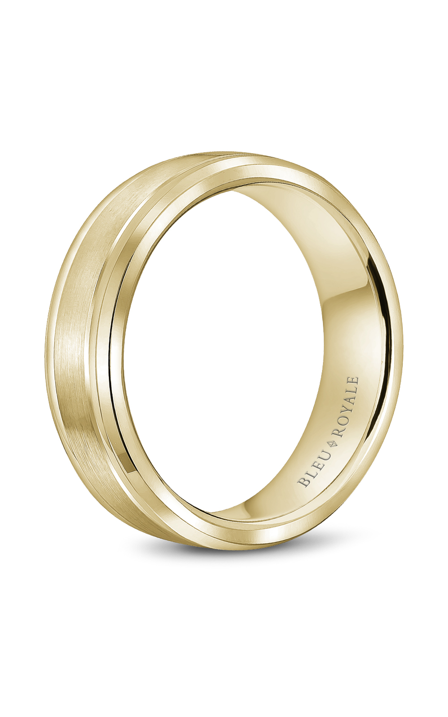Bleu Royale Men's Wedding Band RYL 035Y65 - 14K Yellow Gold Classic Ring for Grooms & Anniversary Gifts | Perfect for Weddings, Engagements & Special Occasions
