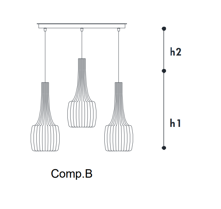 Bossanova Suspension Lamp - Modern Pendant Light Fixture for Dining Room, Kitchen & Living Room | Elegant Ceiling Lighting for Home Decor