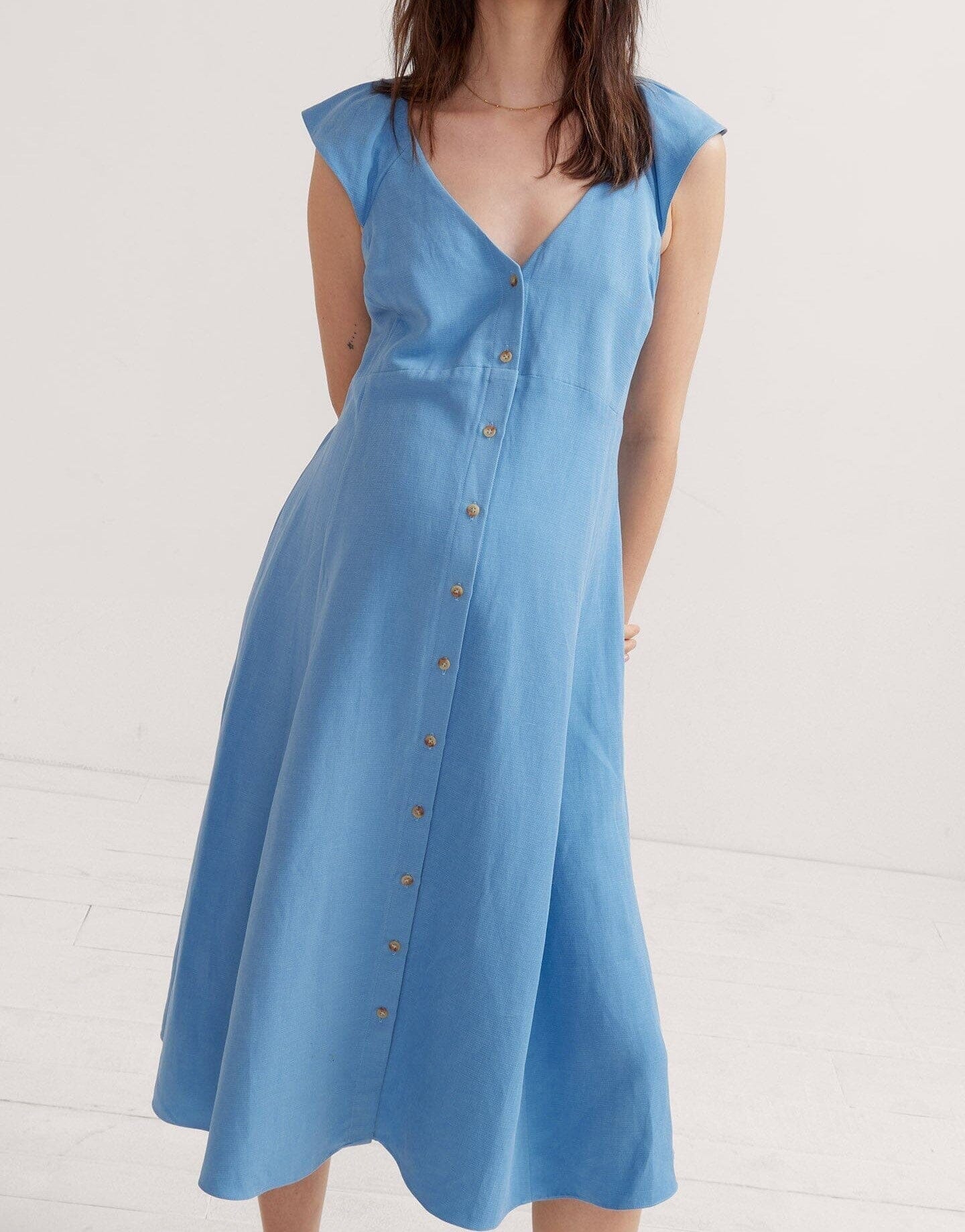 The Jules Dress 2 - Women's Floral Print Summer Dress with Pockets | Perfect for Beach Vacations, Date Nights & Outdoor Parties