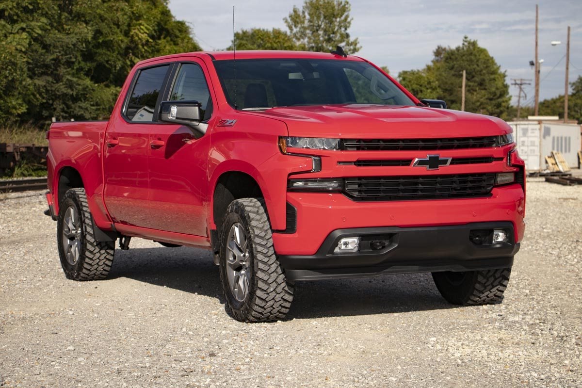 3.5 Inch Lift Kit for Chevy Silverado 1500 2WD/4WD (2019-2025 & Classic) - Vertex/V2 Suspension System - Part# 29557RED - Off-Road & Truck Performance Upgrade