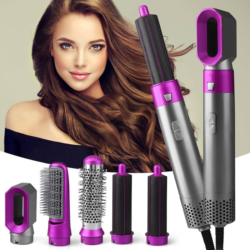 Mabron 5-in-1 Hair Dryer Brush with Negative Ion Technology - 1000W Styler, Volumizer, Straightener & Curler for Salon-Quality Blowouts at Home | Perfect for Daily Styling, Travel & Professional Salon Use