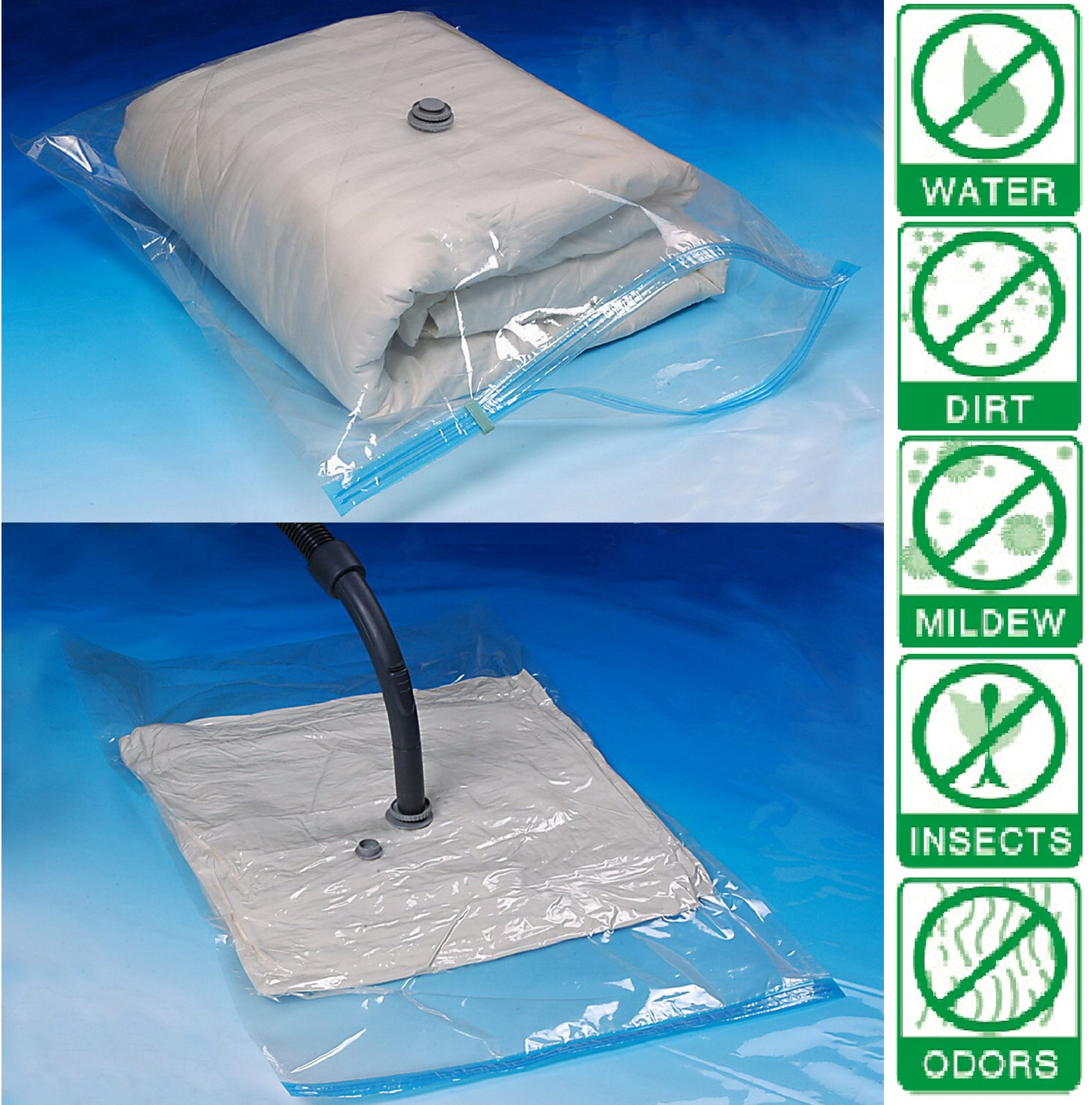 60 Pack Medium Vacuum Storage Bags 70cm x 50cm - Space Saving Clothes Organizer for Travel, Seasonal Wardrobe & Home Organization | Wholesale Discount