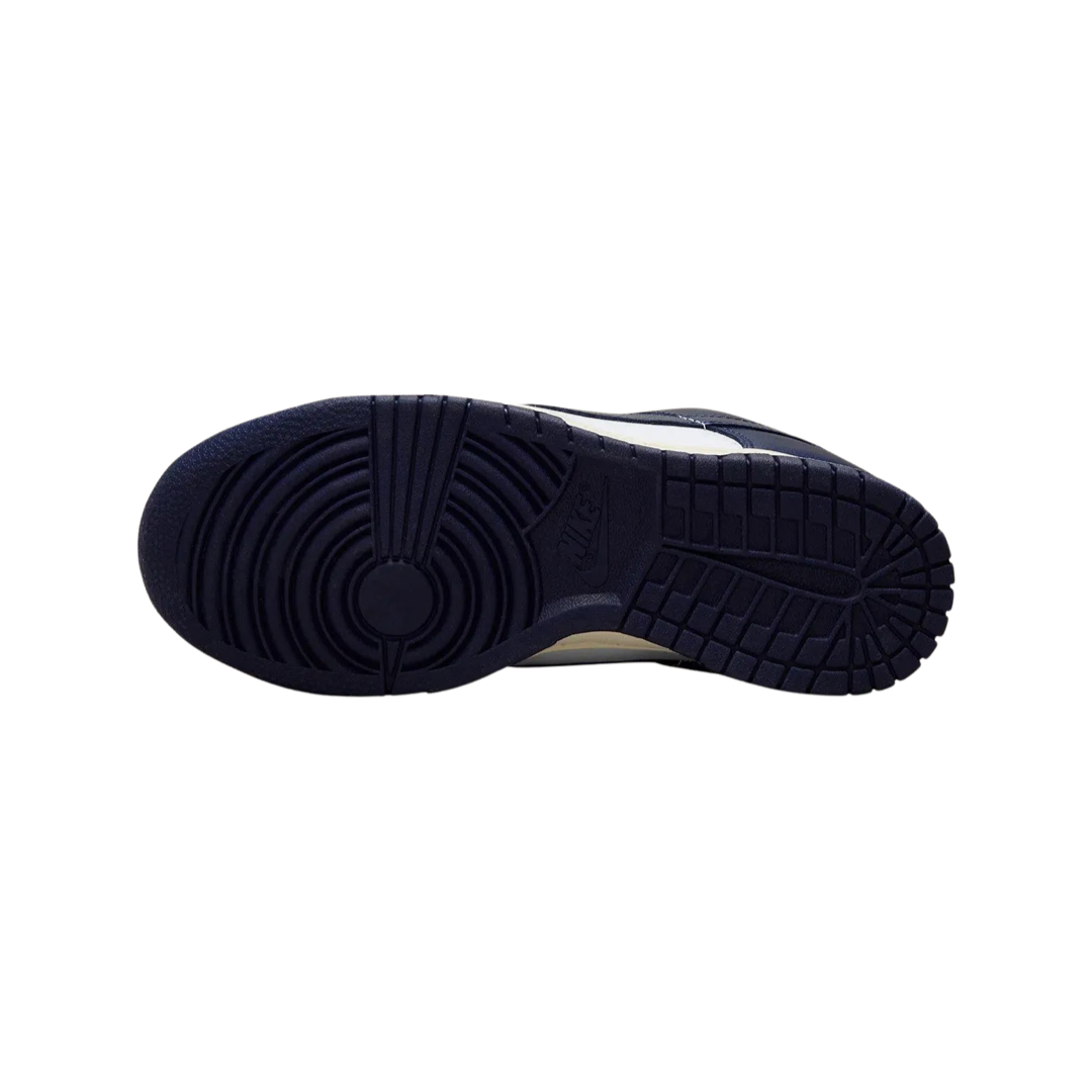 Nike Women's Dunk Low Premium Vintage Navy Sneakers - Retro Basketball Shoes for Women - Casual Streetwear & Gym Workout Fashion