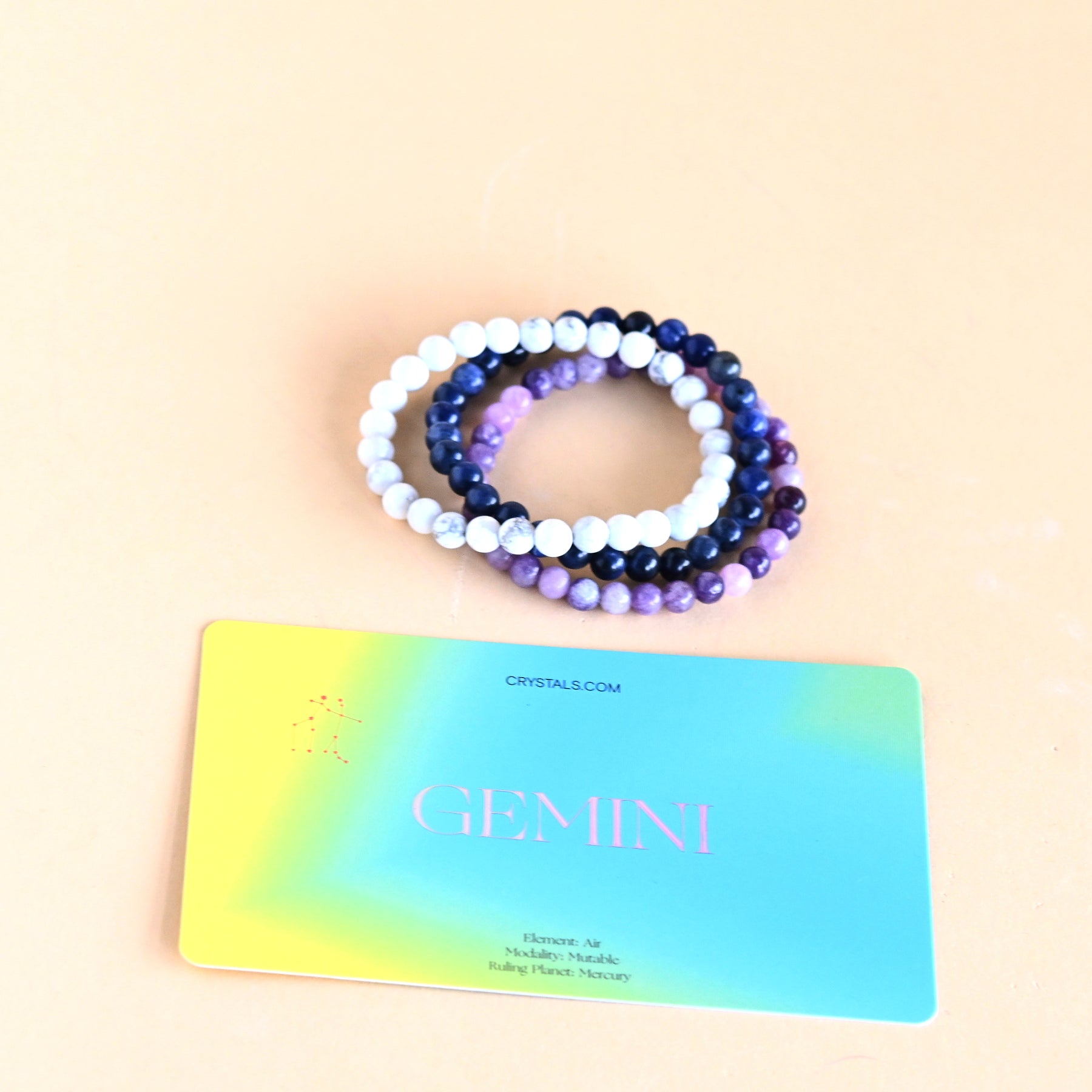 Gemini Bracelet Trio Set - Elegant Adjustable Zodiac Jewelry for Women - Perfect for Daily Wear, Gifts & Special Occasions