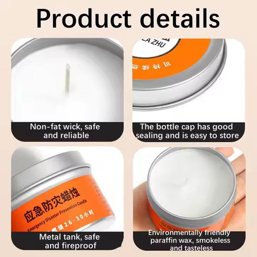 30-Hour Long-Lasting Survival Candle - Windproof & Weatherproof Emergency Lighting for Camping, Power Outages & Outdoor Adventures - Essential Household & Wilderness Survival Gear