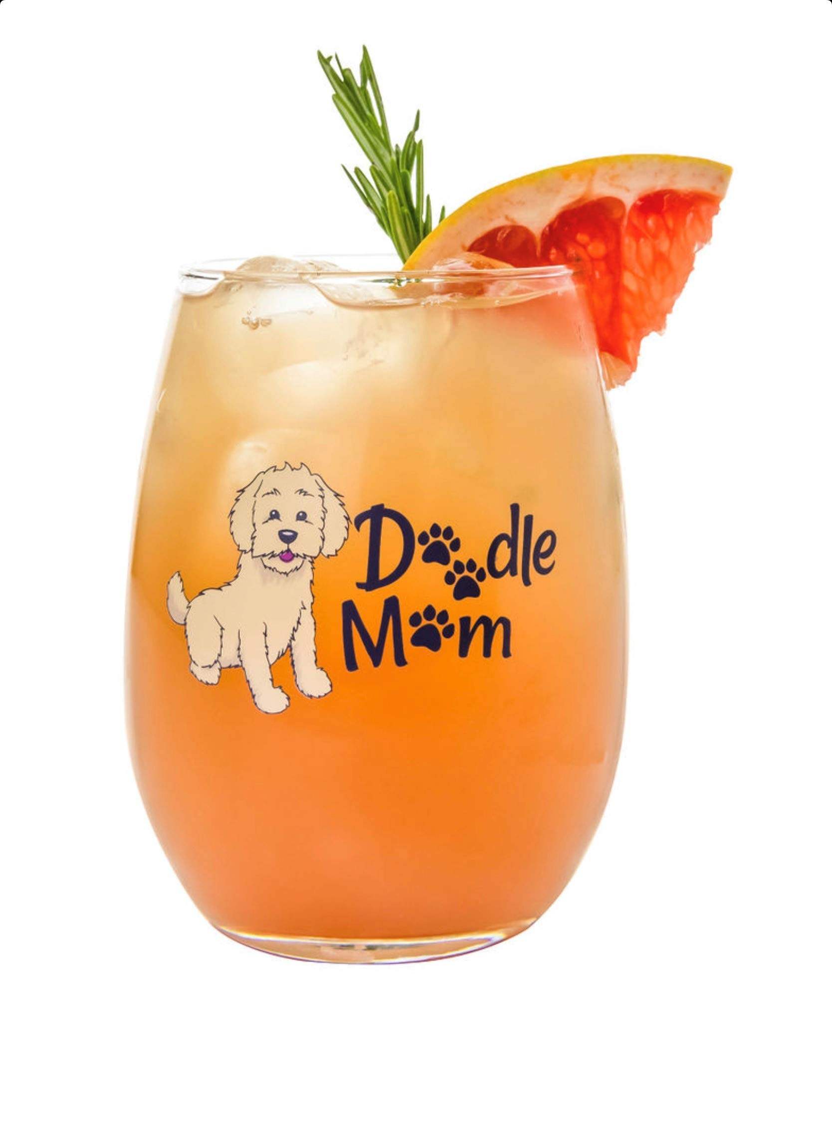 Funny Stemless Wine Glass - Unique Gift for Women, Mom, Best Friend, Sister, Girlfriend, Wife & Dog Lovers - Perfect for Mother's Day, Birthday, Christmas - Great for Parties, Girls Night Out & Wine Tasting