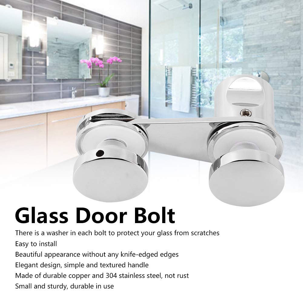 Premium Glass Door Lock for Bathroom & Shower - Heavy Duty Home & Office Security Hardware - Ideal for Privacy Protection in Residential & Commercial Spaces
