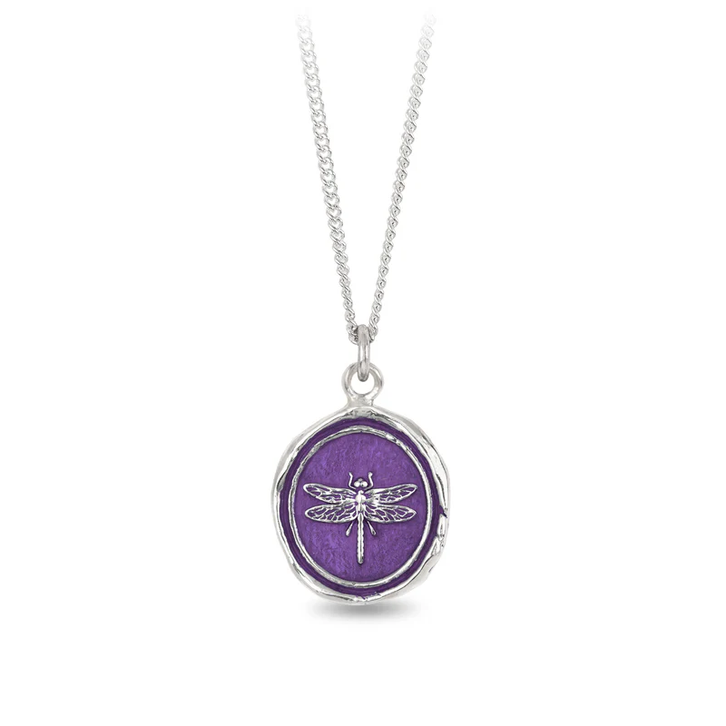 Dragonfly Talisman Pendant - Mystic Violet Amulet for Good Luck & Protection | Perfect for Meditation, Yoga & Spiritual Healing