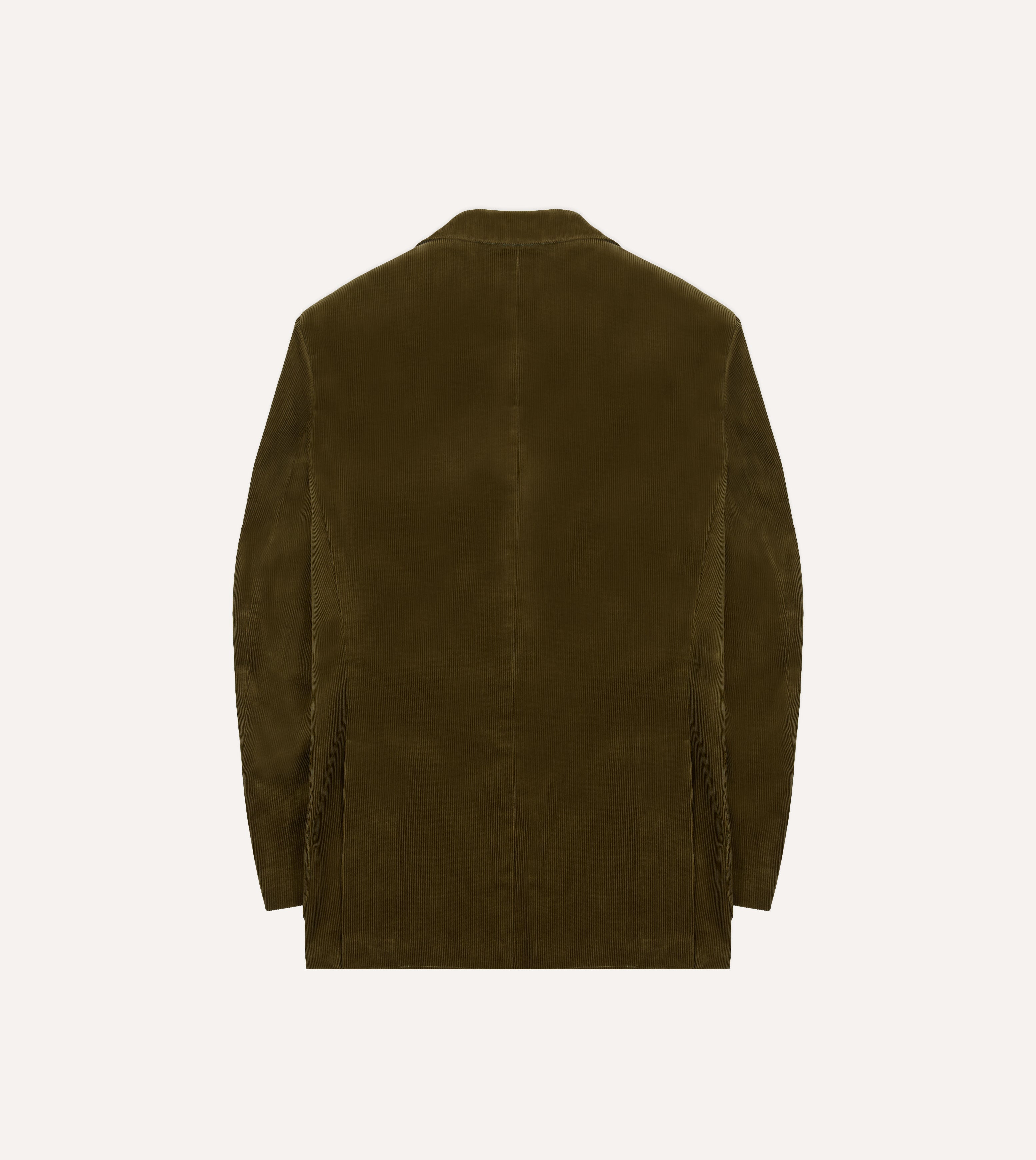 Olive Green Mid Wale Cotton Corduroy Tailored Jacket for Women - Stylish Fall & Winter Outerwear for Casual and Office Wear