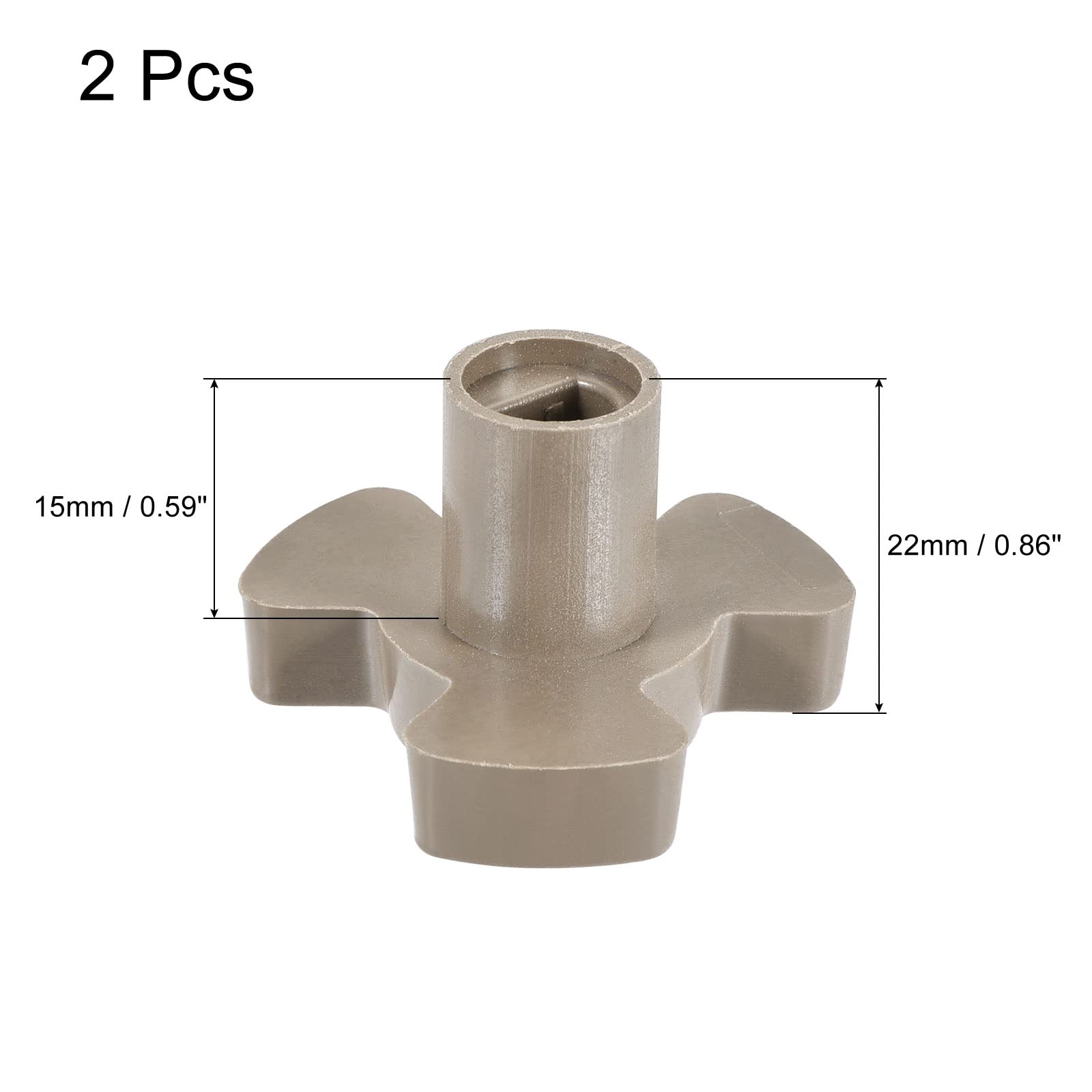 MECCANIXITY Microwave Oven Turntable Roller Support Coupler Shaft Replacement - 5mm x 7mm (2 Pack) - Compatible with Most Microwave Brands - Perfect for Broken or Worn Out Turntable Parts