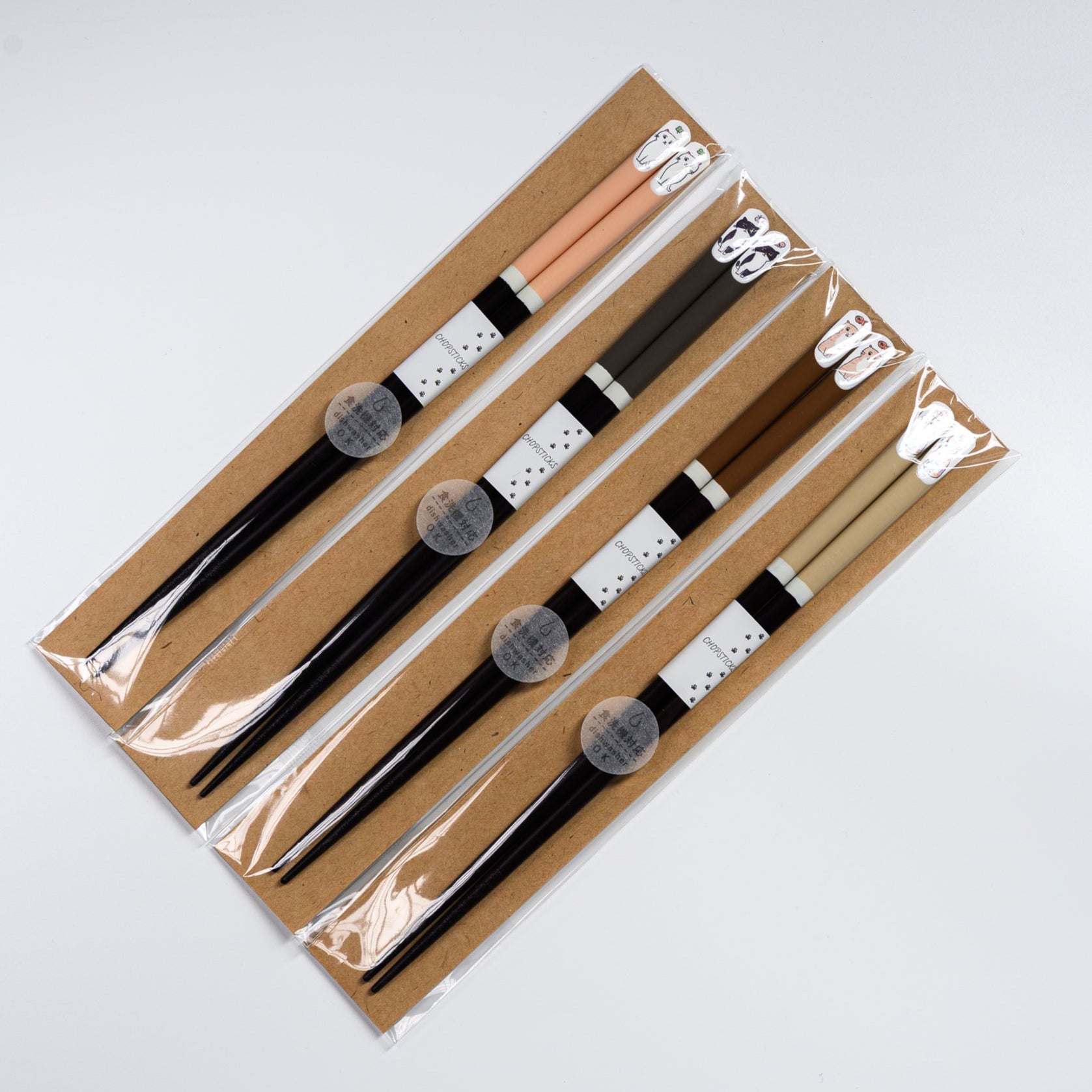 Meow Meow Chopsticks - 4 Cute Cat-Themed Japanese Style Chopsticks for Sushi, Ramen & Asian Cuisine | Perfect Gift for Cat Lovers & Anime Fans