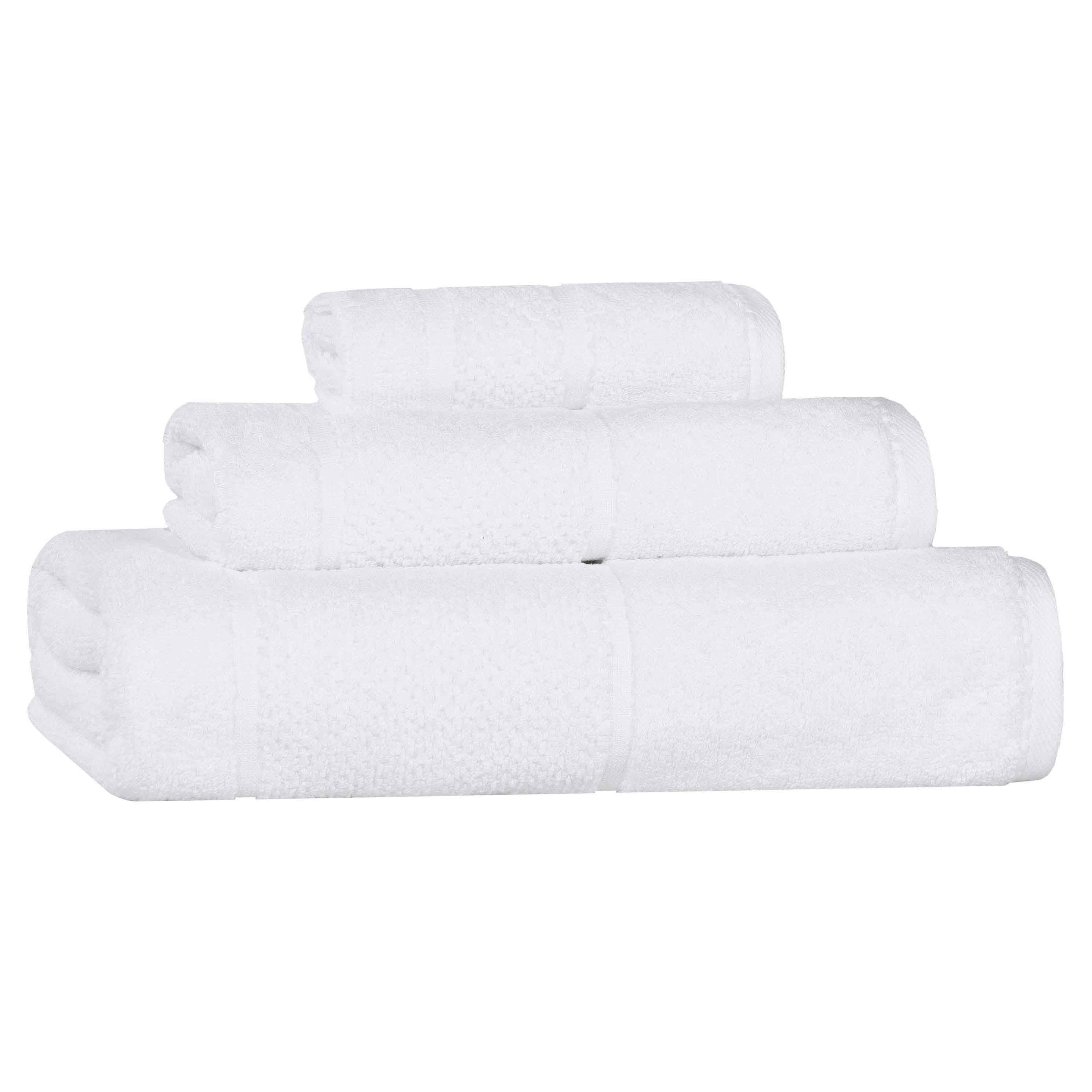 Premium 3-Piece Cotton Towel Set with Smart Twist Design & Broad Border - Soft, Absorbent Bath Towels for Spa, Gym, and Luxury Home Use