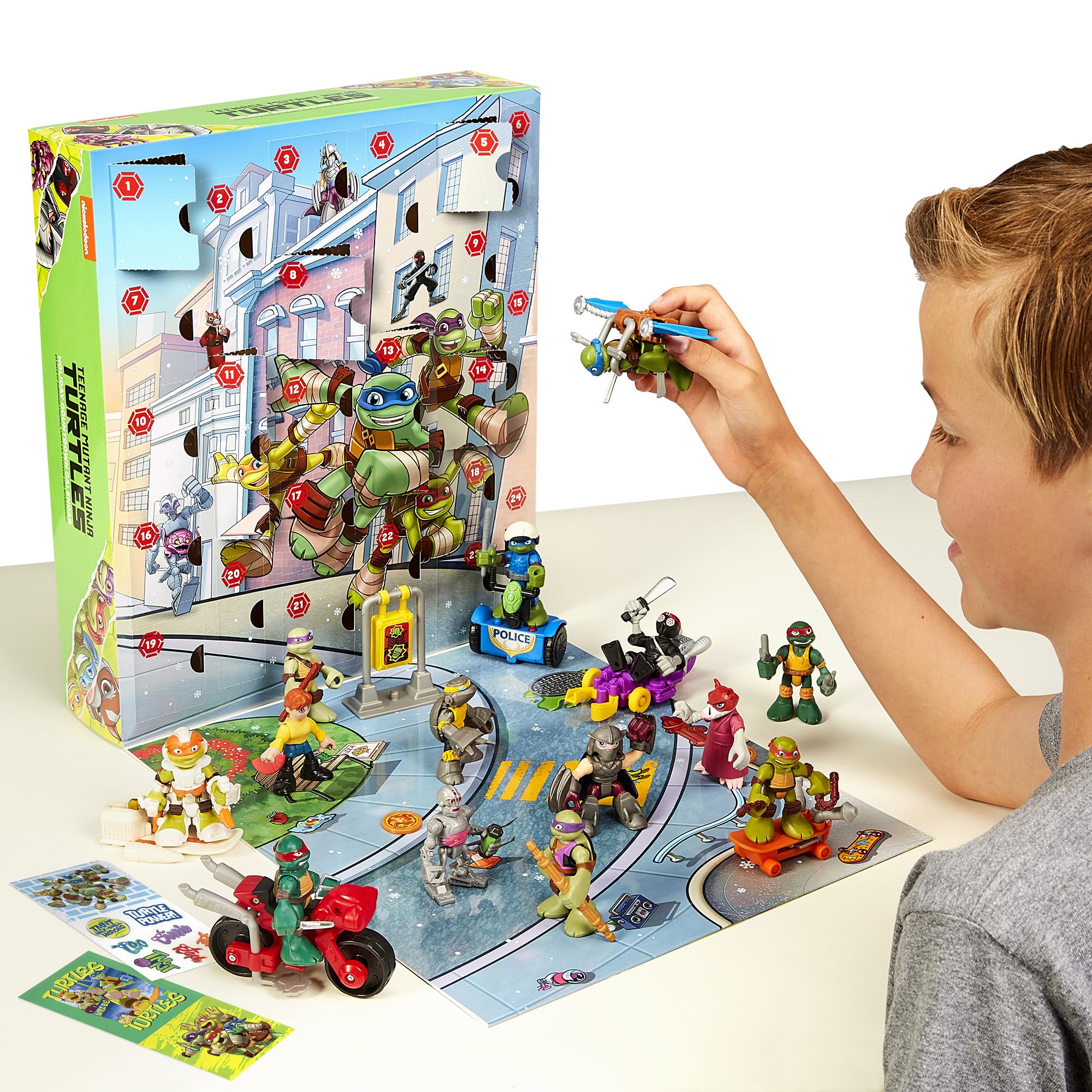 Playmates Toys Teenage Mutant Ninja Turtles Holiday Advent Calendar - 24 Days of TMNT Surprises for Kids, Christmas Countdown Gift for Boys & Girls | Perfect for Holiday Decorations & Gift Exchanges