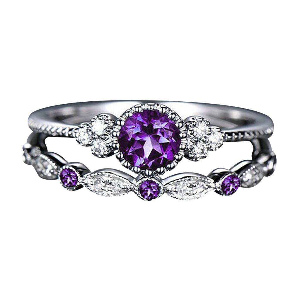Vintage Zircon Couple Rings - Wedding Bands for Men & Women - Valentine's Gift