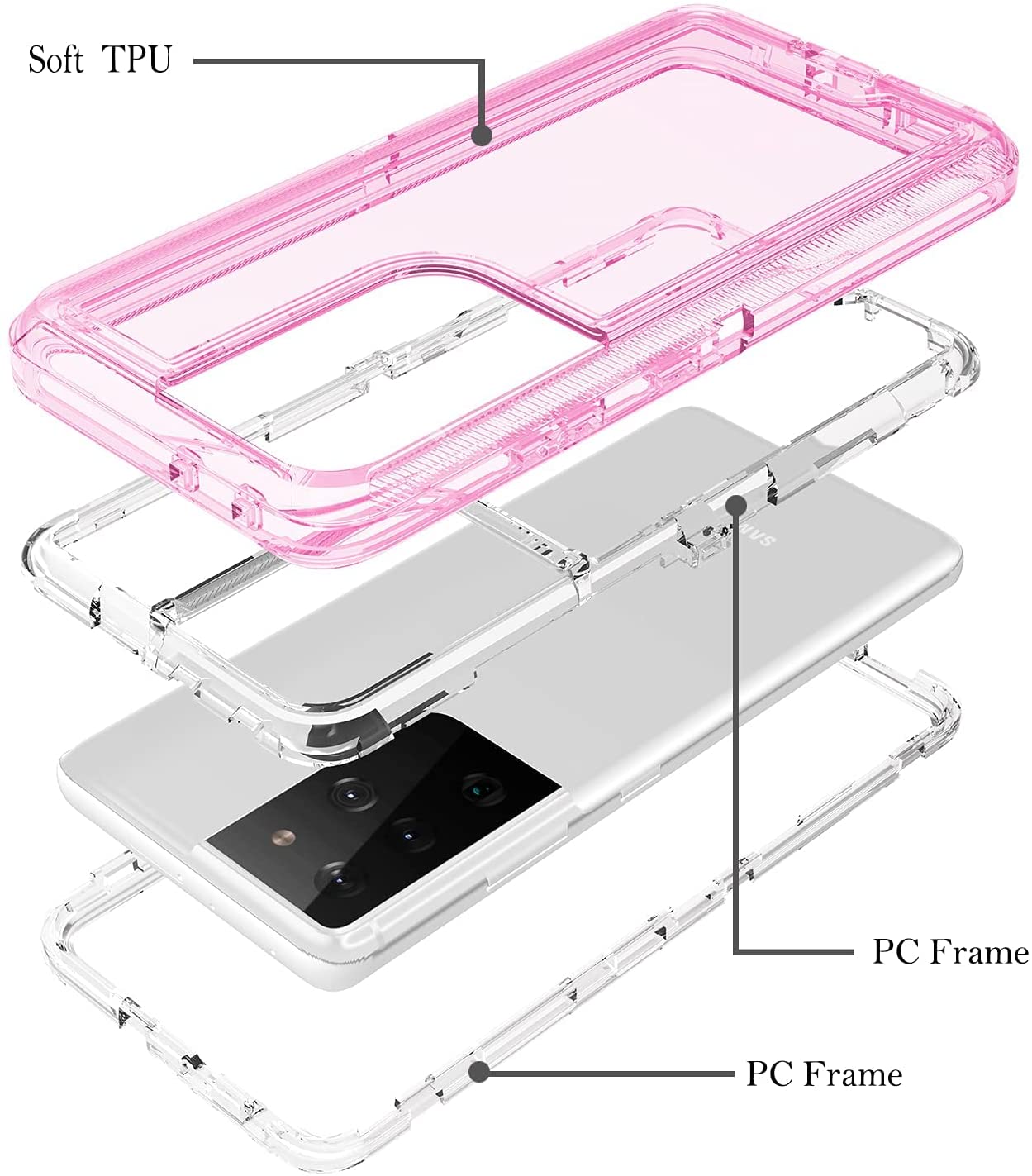 Samsung Galaxy S21 Ultra Case - Military Grade Shockproof Protective Cover with Heavy Duty Protection | Perfect for Outdoor, Travel & Daily Use