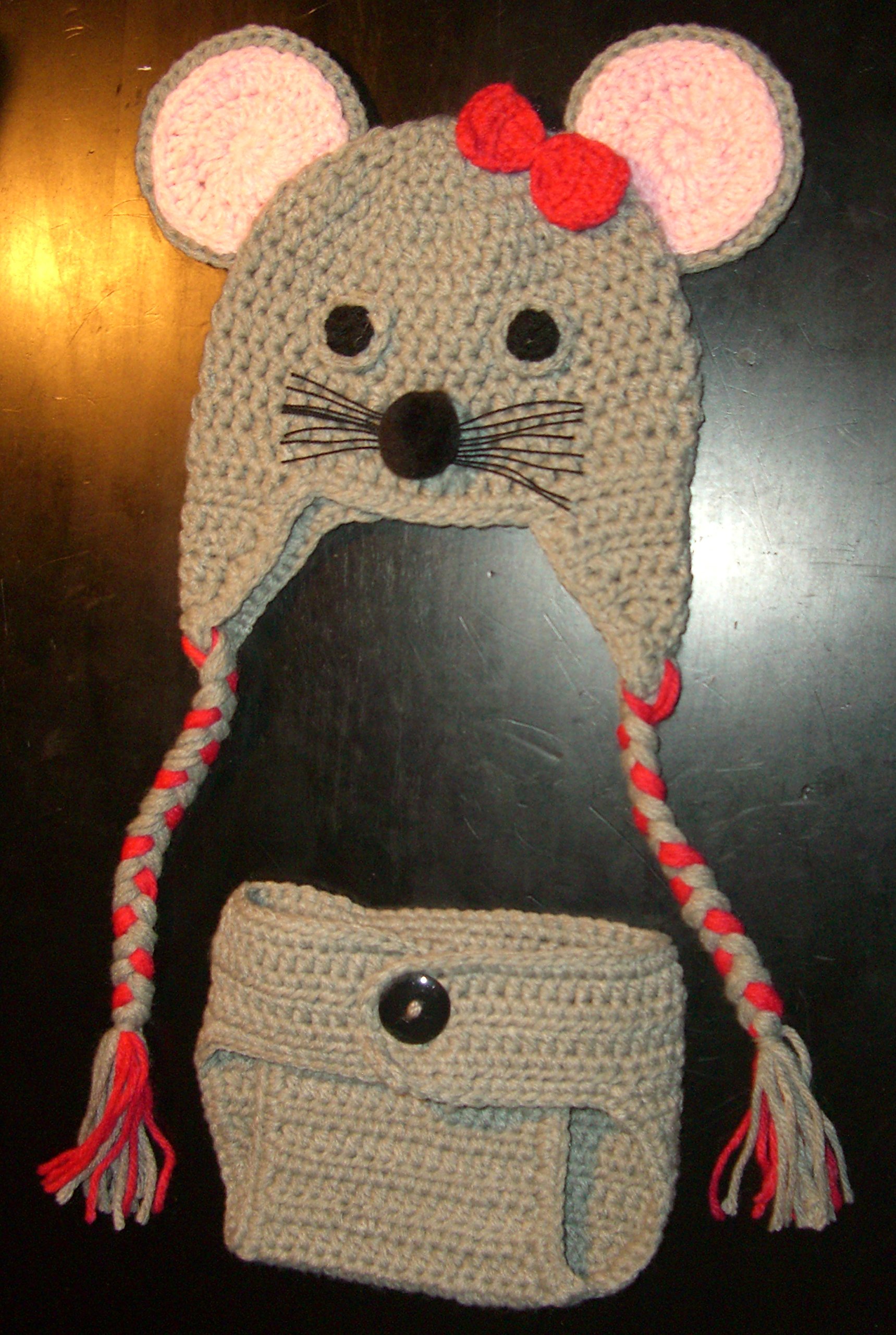 Newborn Baby Mouse Diaper Cover and Hat Set - Soft Cotton Cute Animal Costume for Infants - Perfect for Photo Shoots, Baby Showers, and First Birthday Parties