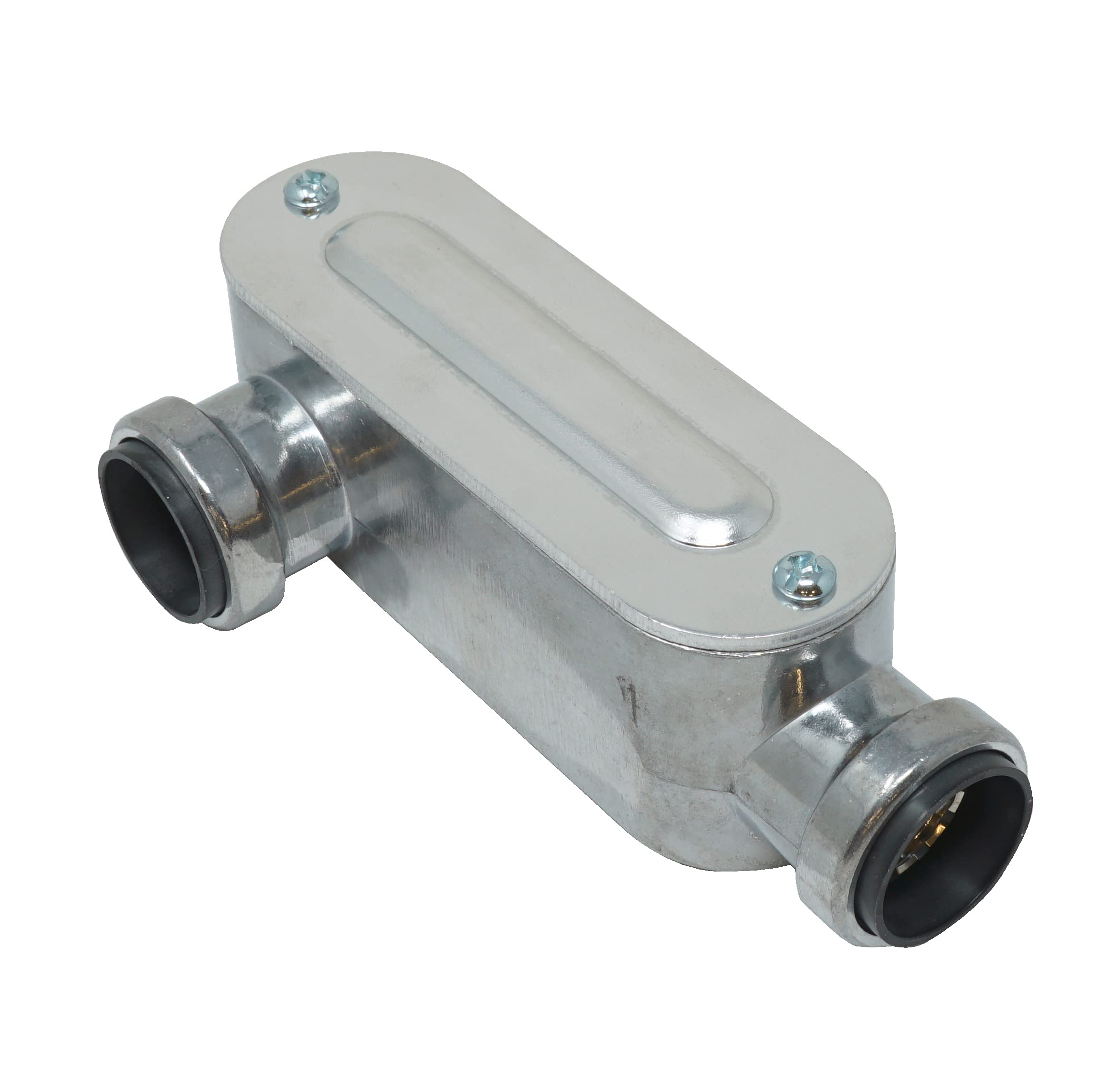 Southwire E-LR-200 2 Inch Push Install EMT Conduit Body, Gray - Ideal for Electrical Wiring in Commercial & Residential Buildings