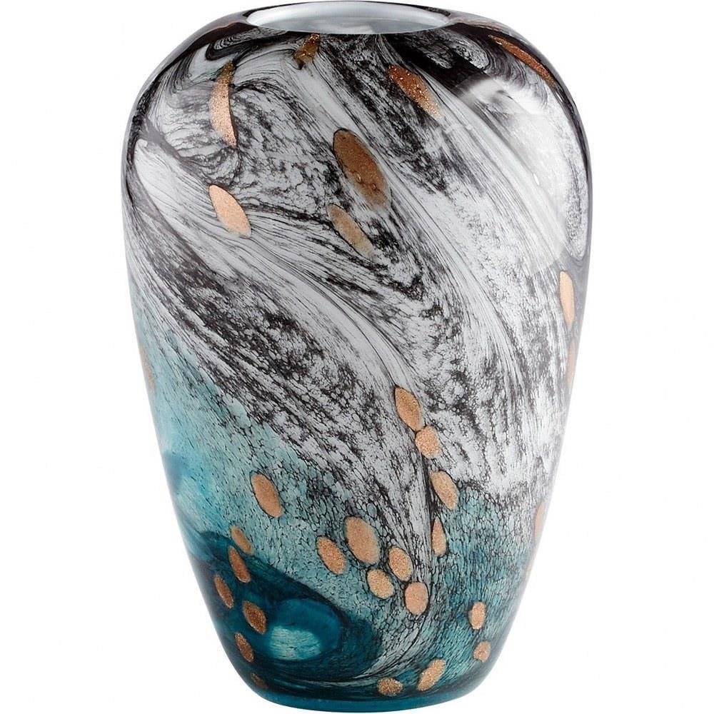 Cyan Design Prismatic 11 Inch Medium Glass Vase - Modern Home Decor for Living Room, Dining Table & Wedding Centerpieces