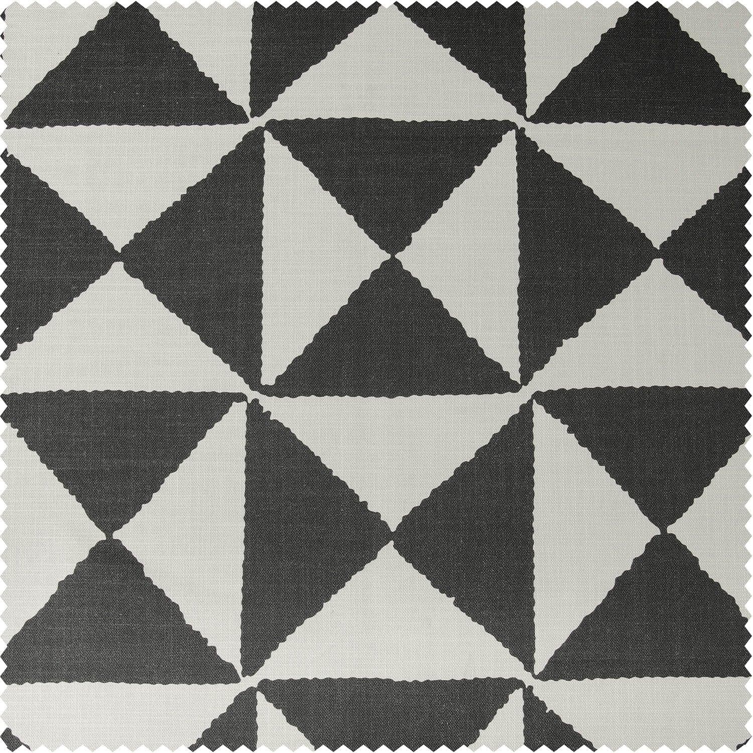 X Block Black Geometric Textured Printed Cotton Fabric Swatch - Perfect for DIY Crafts, Quilting, and Home Decor Projects