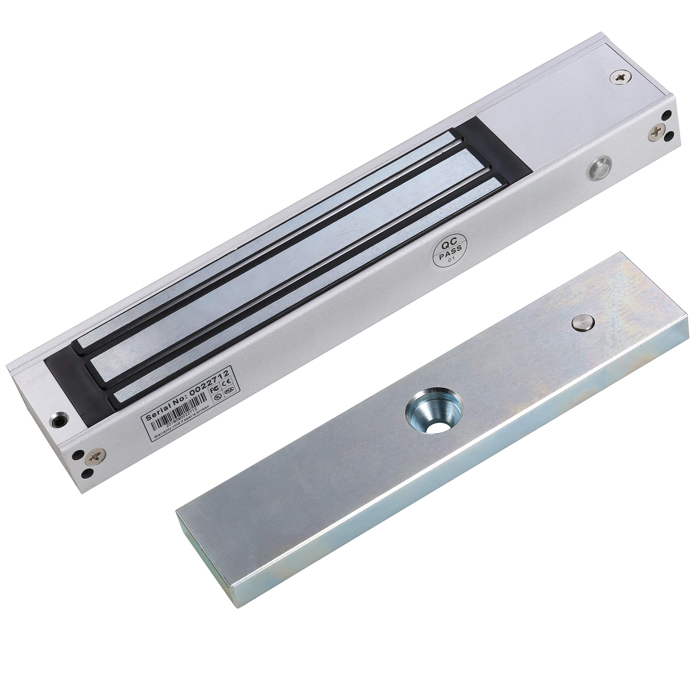 UHPPOTE 600Lbs Heavy Duty Electromagnetic Lock Kit - Access Control System for Inswing Doors with Bracket & Remote Control | Ideal for Office Buildings, Schools, and Secure Facilities