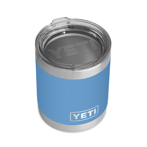 Yeti Rambler 10 Oz Lowball Tumbler with Lid - Insulated Stainless Steel Cup for Coffee, Tea & Cocktails - Perfect for Home, Office & Outdoor Use - Pacific Blue