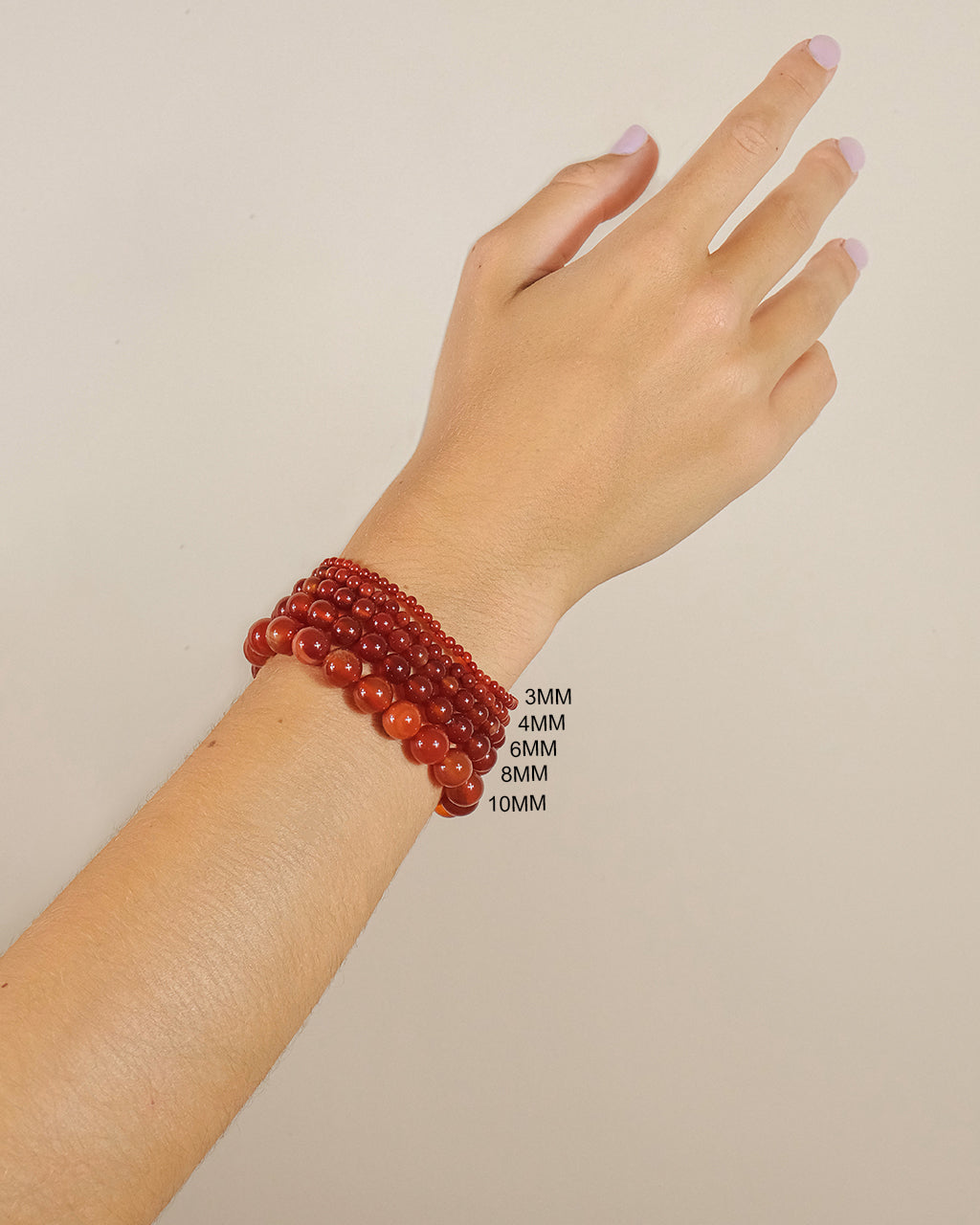 Red Agate Beaded Stretch Bracelet - Handmade Gemstone Jewelry for Women | Perfect for Yoga, Meditation & Boho Fashion