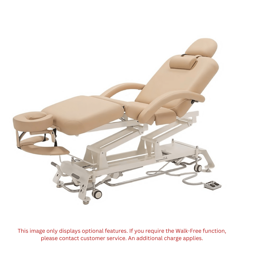 VIVANOVA German Dewert Motor Camino Deluxe Electric Massage Table with 2 Headrests - Professional Adjustable Therapy Bed for Chiropractic, Spa & Home Use