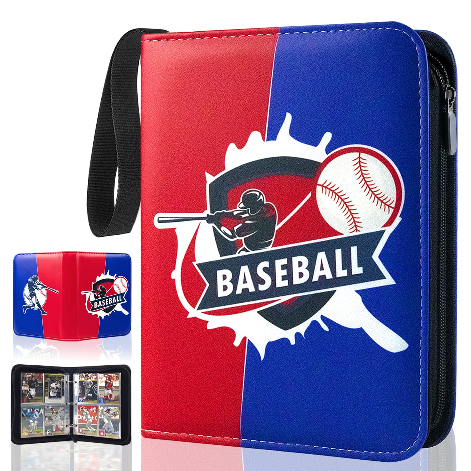 4-Pocket Waterproof Baseball Card Sleeves Binder - Durable & Portable Sports Card Protector for Collectors | Perfect for Trading, Storage & Display