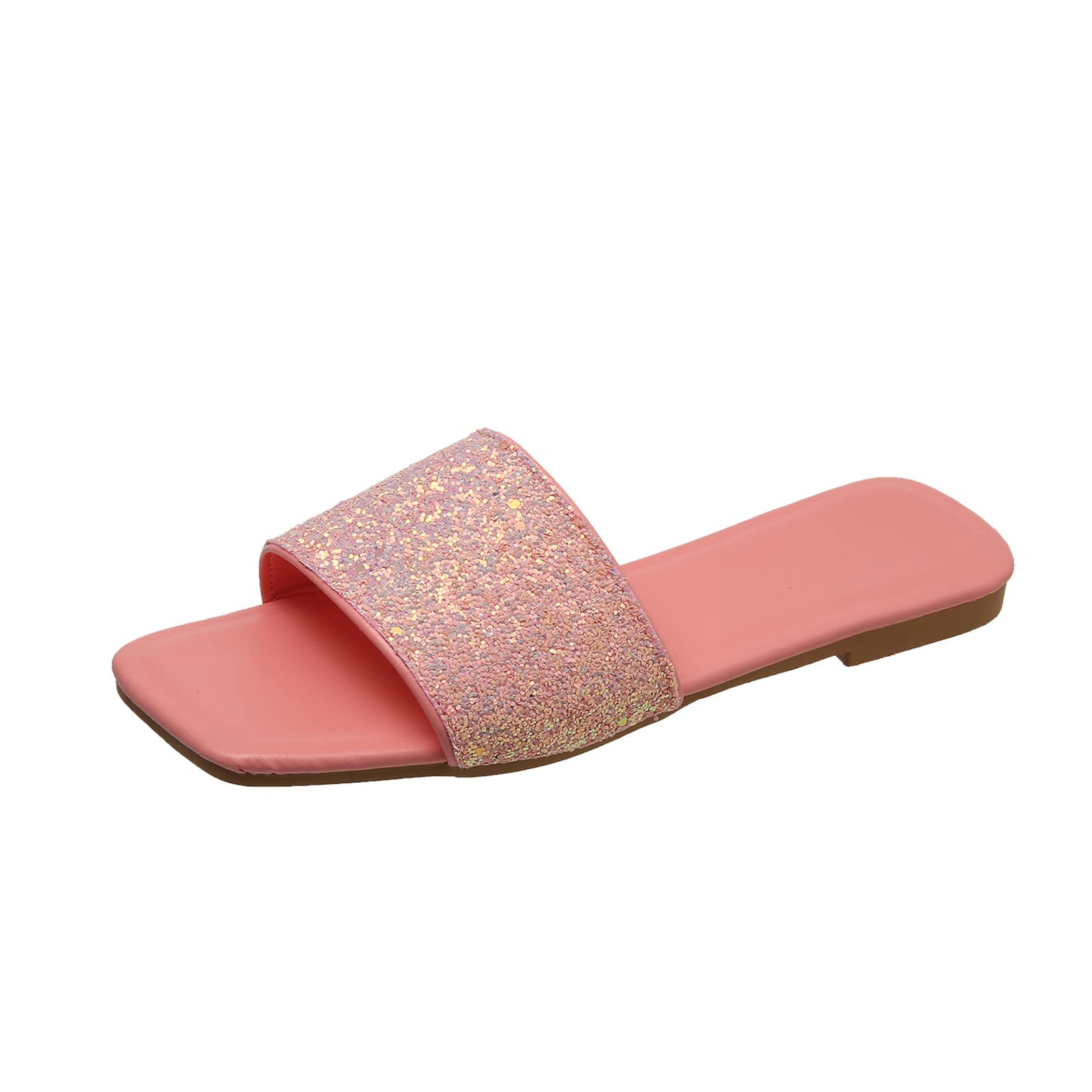 Women's Summer Sandals - Comfortable Crystal Flat Slippers for Women & Girls, Fashion Retro Sandals with Arch Support - Perfect for Beach, Pool, and Casual Outings