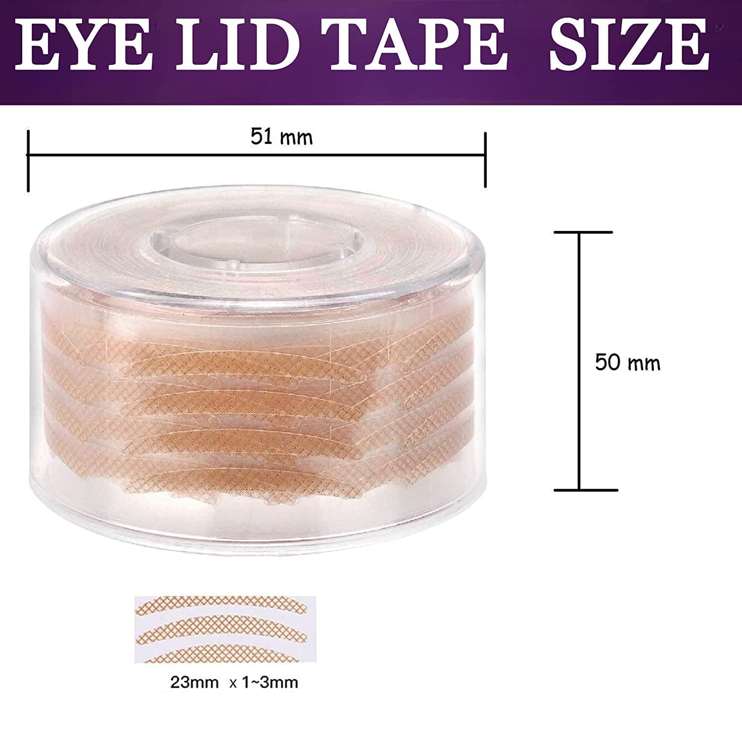 Retailio Double Eyelid Tape 300PC - Clear Waterproof Hypoallergenic Adhesive Fiber Eyelid Strips for Monolid & Hooded Eyes - Perfect for Makeup, Cosplay & Everyday Use