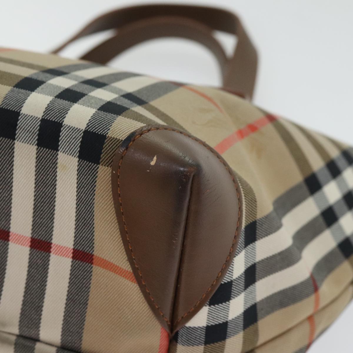 Stylish Beige & Brown Checkered Tote Bag - Classic Canvas Shoulder Bag for Women | Perfect for Work, Travel & Shopping
