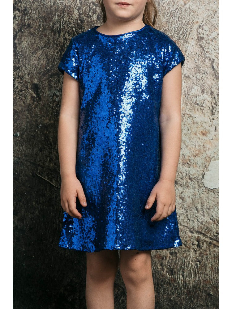 Royal Blue Sequin Party Dress for Big Girls Size 8-12 | Sparkly Special Occasion Gown for Prom, Homecoming & Formal Events