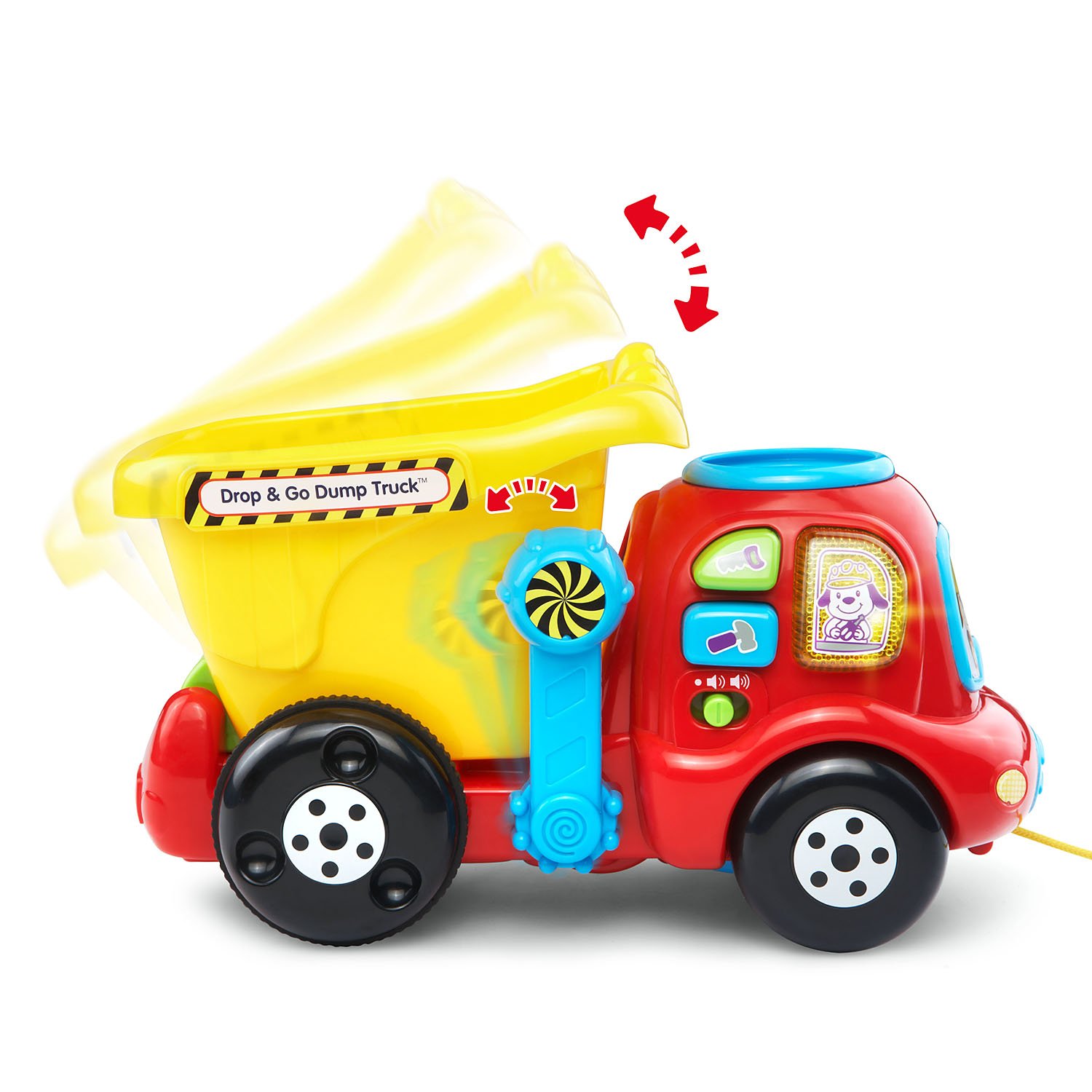 VTech Drop and Go Dump Truck - Interactive Learning Toy for Toddlers, Yellow | STEM Educational Toy for Kids Ages 1-3 | Fun Construction Vehicle for Pretend Play & Early Development
