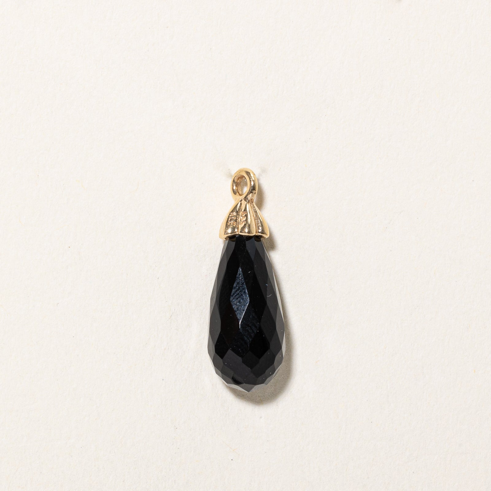 6.00ct Faceted Onyx Drop Pendant Necklace - Elegant Black Gemstone Jewelry for Women | Perfect for Evening Wear, Parties & Special Occasions