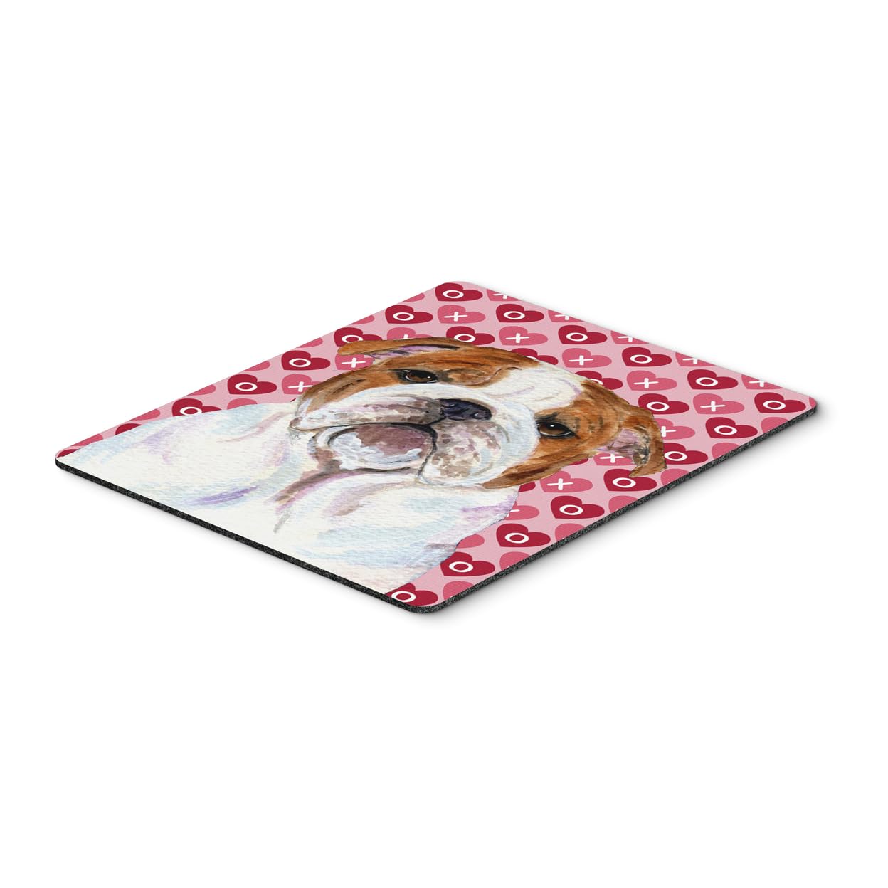 English Bulldog Hearts Love Valentine's Day Mouse Pad - Large Washable Non-Slip Desk Mat for Home Office, Gaming & Computer Work | Perfect Gift for Dog Lovers & Valentine's Day