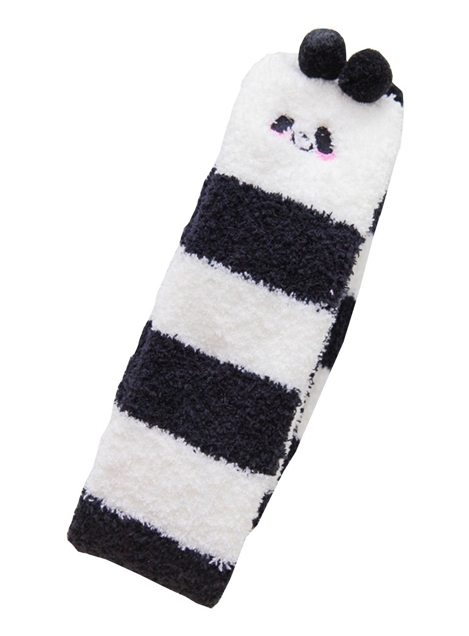 Sheliky Women's Knee High Fuzzy Winter Socks - Striped Thigh High Leg Warmers for Cold Weather, Cozy Home & Outdoor Activities