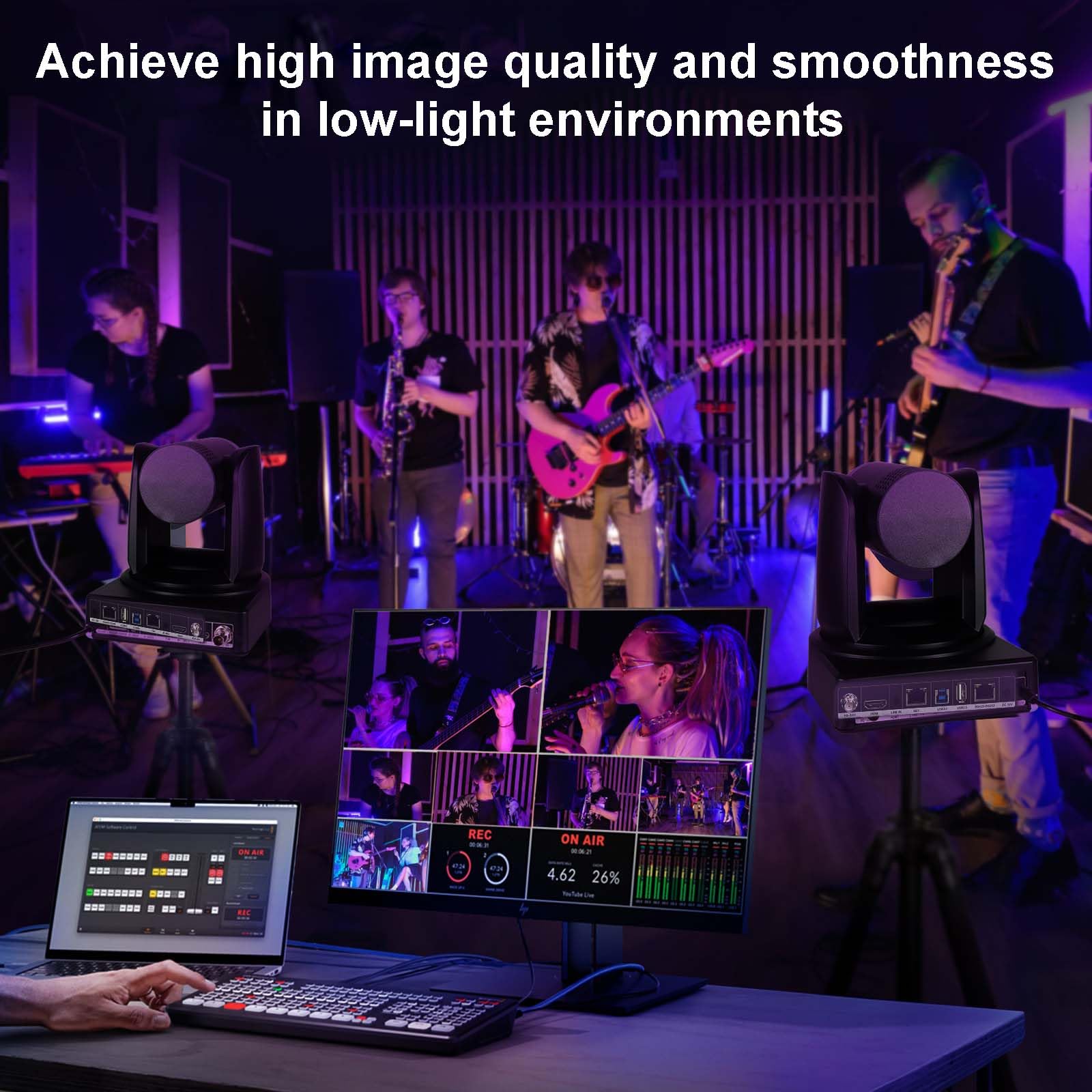 20X Optical Zoom PTZ Camera with HDMI & SDI - IP Live Streaming, PTZ Control for Video Conferencing, Church Services, Live Events and Broadcasting