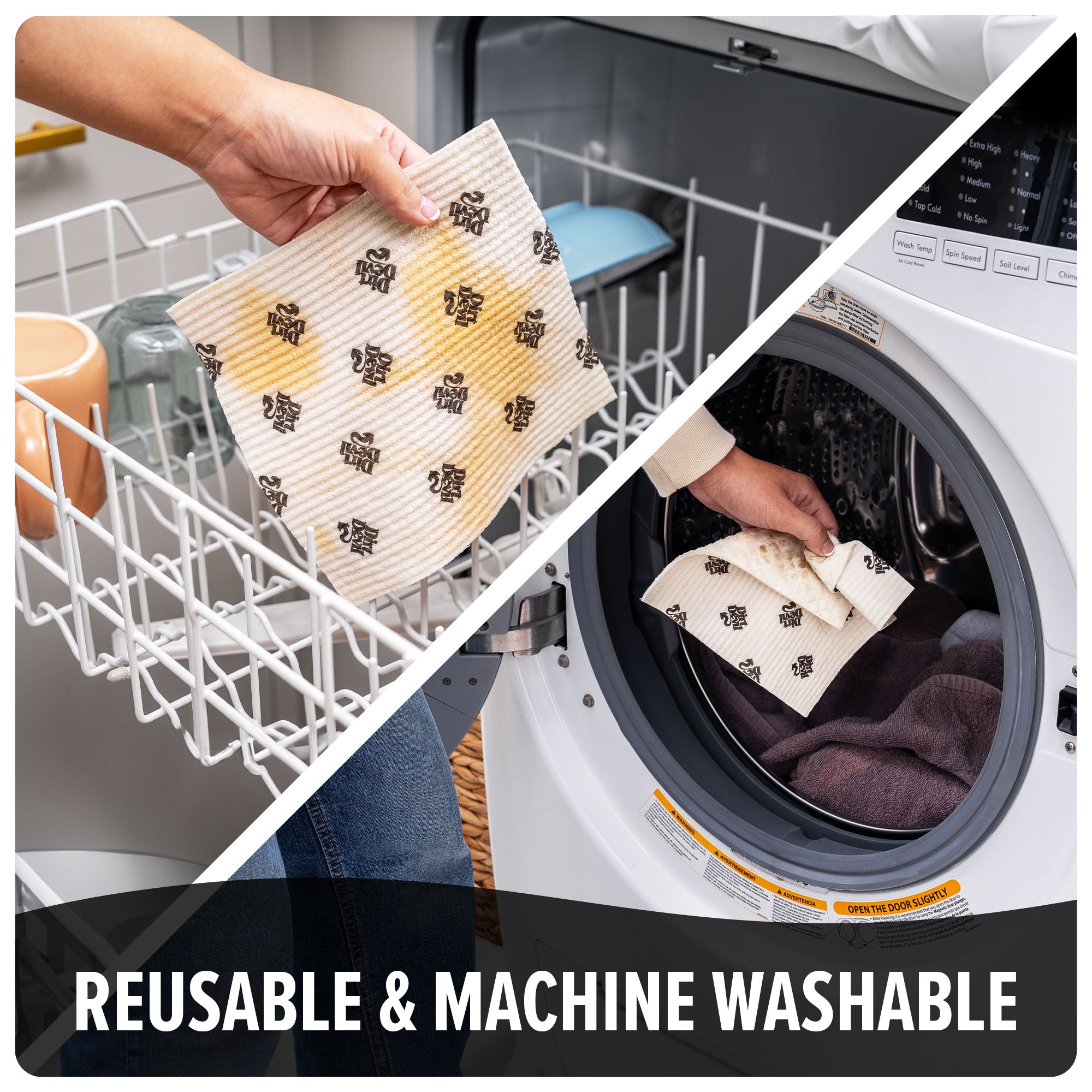 Eco-Friendly Reusable Paper Towels (6 Pack) - Washable & Sustainable Kitchen Towels for Cleaning, Spills & Everyday Use