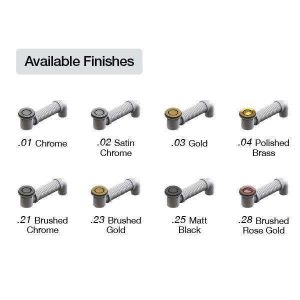 ART Australia Bath Bend Pop Down® and Connector in Black Chrome - Perfect for Modern Bathroom Faucet Installations and Plumbing Upgrades