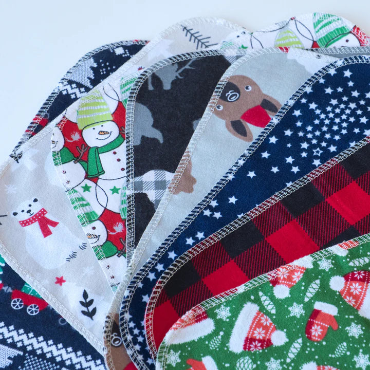 Eco-Friendly Reusable Holiday Unpaper Towels - Cheeks Ahoy | Sustainable Cloth Towels for Christmas, Thanksgiving & Home Decor | Perfect for Kitchen, Dining & Gift Giving
