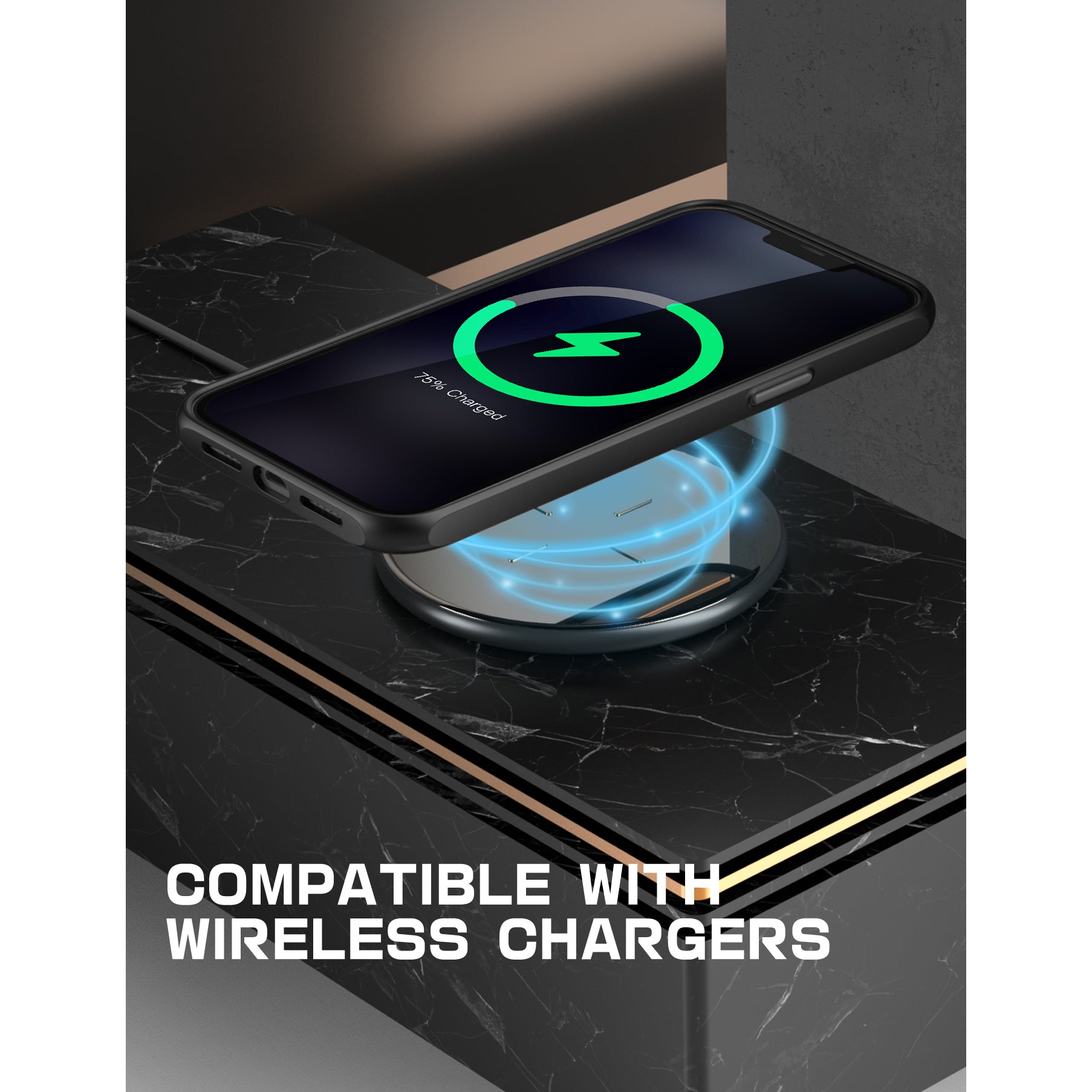 iPhone 13 Pro Max Case 6.7 Inch - Unicorn Beetle MAG Slim Clear Protective Cover with MagSafe Compatibility (Black) | Perfect for Everyday Use, Travel & Wireless Charging