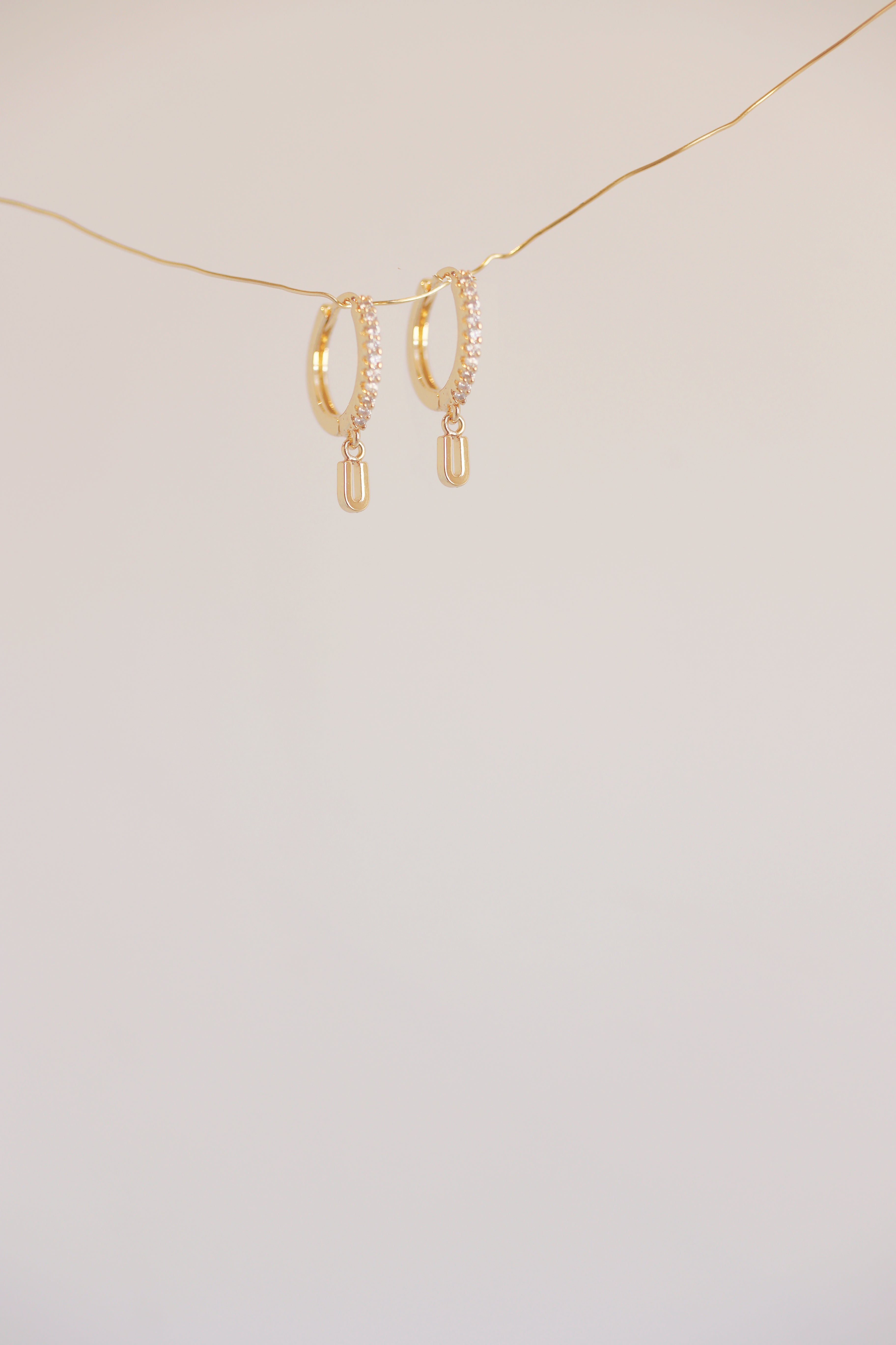 Mini Monogram Huggie Earrings - Personalized Gold Plated Hoop Earrings for Women, Perfect for Everyday Wear & Gifts