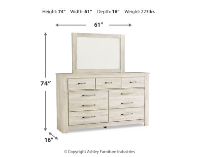 Bellaby Dresser with Mirror - Modern Bedroom Dresser with 6 Drawers & Full-Length Mirror - Perfect for Bedroom Storage, Dorm Room, or Guest Room Organization